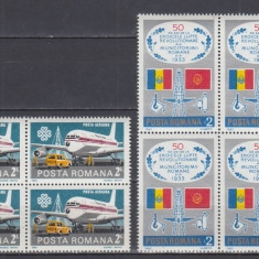 ROMANIA 1983 LP 1078 LP 1079 BLOCURI DE 4 TIMBRE MNH