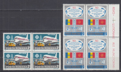 ROMANIA 1983 LP 1078 LP 1079 BLOCURI DE 4 TIMBRE MNH foto