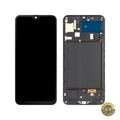 Display cu Touchscreen MP compatibil cu Samsung Galaxy A50 A505 cu Rama Versiune OLED Negru foto