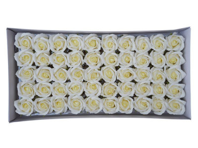 Trandafiri sapun bicolor pentru aranjamente florale set 50 buc, model 4 foto