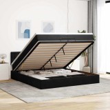 vidaXL Cadru de pat otoman cu saltea, catifea neagră 200x200 cm 3311941