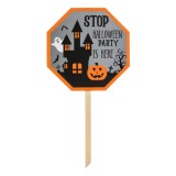 Indicator Decorativ Petrecere Halloween, Lemn, 34.5x34.5x67cm