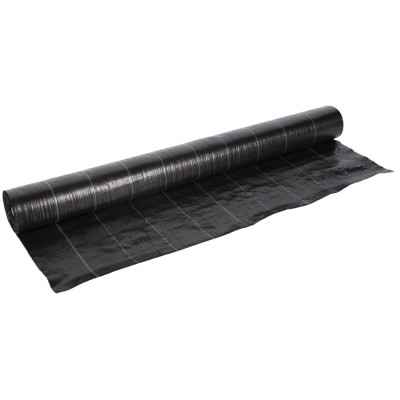 Folie antiburuieni, polietilena, tesuta, neagra, 100 g/m2, 1.5x100 m, Micul Fermier foto