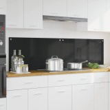 Cumpara ieftin Panou de bucatarie 2 buc. Negru 90 x 50 cm sticla securizata