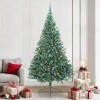 VidaXL Pom de Crăciun artificial pre-iluminat Verde 240 cm PVC 3397044