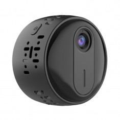 Mini Camera Video WiFi Techstar® V8, HD 1080P, Unghi larg 150°, Micro SD, Vizibilitate Nocturna, Senzor Miscare, Microfon, pentru Animale de Companie,