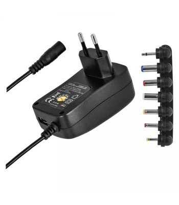 Alimentator AC/DC 3-4.5-5-6-7.5-9-12 V 2250mA 8 mufe USB 3.5mm 2.35x0.75 3.0x1.0 3.5x1.35 4.0x1.7 5.0x2.1 5.5x2.5 mm Emos N3113 foto