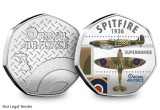Marea Britanie - SPITFIRE ROYAL AIR FORCE 50p - Medalie/Moneda Comemorativa