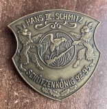 QW9 N8 89 - insigna - tematica vanatoare - Germania - Regele vanatorilor, Europa