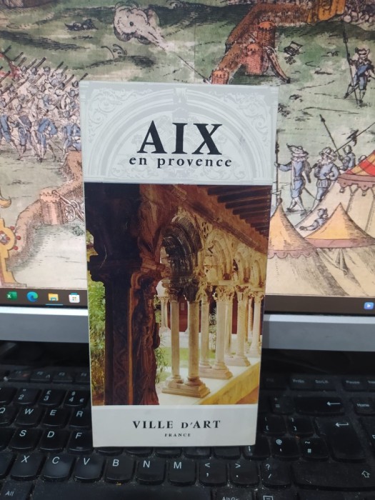 Aix en Provence, Ville d&#039;eaux, Ville d&#039;art. pliant color, circa 1970, 193