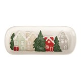 Cumpara ieftin Platou Craciun ceramica multicolora 30x12x3 cm