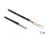 Senzor temperatura la 3 pini pin header DS18B20 1m, Delock 91386