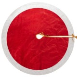 Cumpara ieftin Covoras pentru Pomul de Craciun, Rosu cu alb, 90 cm