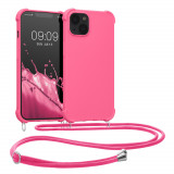 Husa pentru iPhone 13, Silicon, Roz, 55950.77, Textil, Carcasa