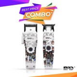 Cumpara ieftin Set MRD - Masina de tuns + Masina de contur - fara fir - White