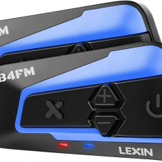 LIN 2 buc B4FM 10 Riders V5.0 Căști Bluetooth pentru motociclete cu partajare a