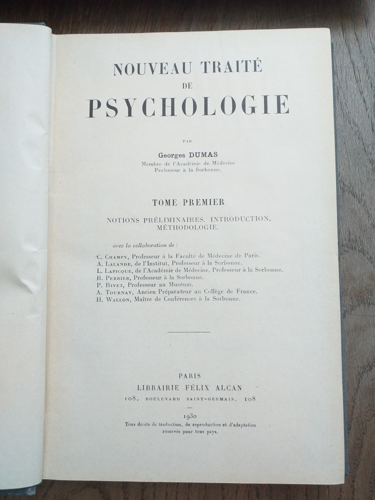 Georges Dumas - Nouveau traite de psychologie (volumul 5) | Okazii.ro