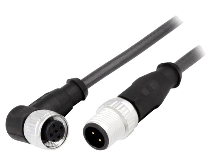 Cablu M12-M12 0.5m, A-cod