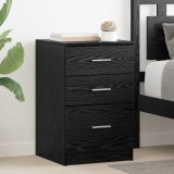 vidaXL Dulap de noapte Stejar Negru 40 x 40 x 63 cm Lemn compozit 880916