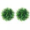 vidaXL Mingi artificiale din lemn de cimiș cu lumini LED 2 buc Verde 3335900