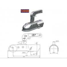 Cupla remorca rotunda 1300D