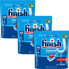 Detergent capsule pentru masina de spalat vase Finish Power All in 1, 3x48 buc, 144 spalari