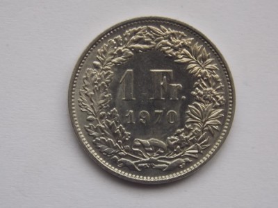 1 FRANC 1970 ELVETIA foto