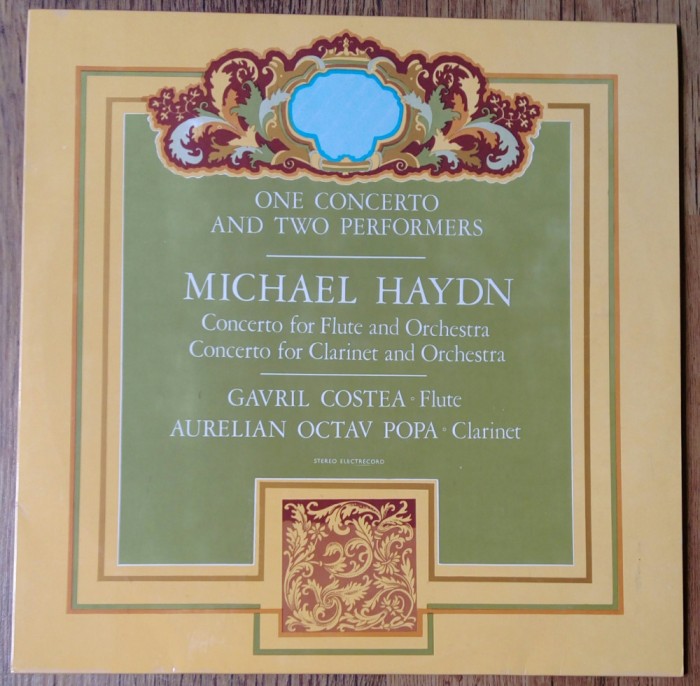 LP Michael Haydn &lrm;&ndash; Un Concert Și Doi Interpreți (Miron Rațiu, A. Octav Popa)