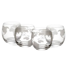 Set 4 Pahare design LUX Epique Glob, imprimeu gravat, gura finisata pentru o atingere delicata foto
