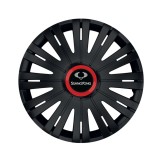 Cumpara ieftin Set 4 capace roti Negre Cu Inel Rosu Active R15 pentru gama auto SsangYoung, Autohelix MSA