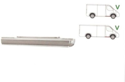 Prag MERCEDES VITO/ VIANO (W639), 01.2003-2015, partea dreapta, sub usa fata; lungime 1190 mm, foto