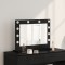 vidaXL Oglindă de toaletă cu lumini LED Stejar negru 60x45x18 cm