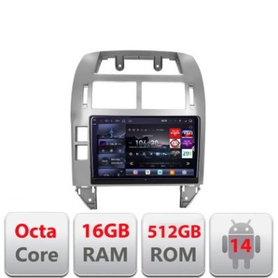 Navigatie VW Polo 2004-2011 Android radio gps internet 8 core QLED 2K 16+512 360 Edotec CarStore Technology foto