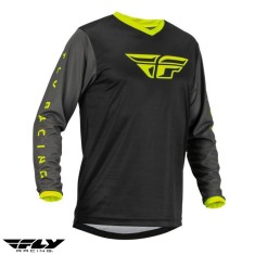Tricou (bluza) cross-enduro pentru scuter - motocicleta Fly Racing model F-16 culoare: negru/galben fluor Negru/galben fluor S