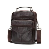 Cumpara ieftin Geanta de umar pentru barbati Eliam GT1813, piele naturala, maro inchis