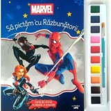 Marvel. Sa pictam cu Razbunatorii. Carte de colorat cu pensula si acuarele - Litera