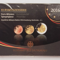 M01 Germania set monetarie 8 monede 2016 Karlsruhe (G) UNC