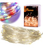 Ghirlanda luminoasa decorativa pe sarma, 5m cu 50 LEDuri, multicolor, cu Baterii