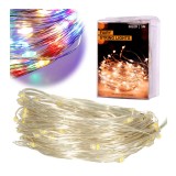 Ghirlanda luminoasa decorativa pe sarma, 5m cu 50 LEDuri, multicolor, cu Baterii