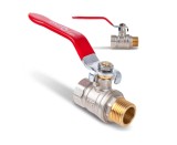 Robinet cu bila 1/2" WZ DN15 cu garnitura de etansare, Geko G70220