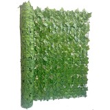 Gard artificial verde cu imitatie frunze iedera bicolor, 1x3 metri, 493874