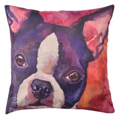 Fata perna poliester rosu violet Catelus 43x43 cm