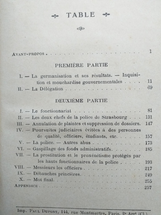 Scandalurile germane din Alsacia-Lorena. Spionaj și Inchiziție ocultă, 1905