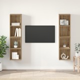 vidaXL Dulap pentru TV pe Perete 4 pcs Stejar artisanal