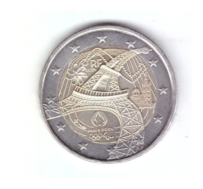 Moneda 2 euro Franta 2024 Jocurile Olimpice 2024, stare foarte buna, din fisic