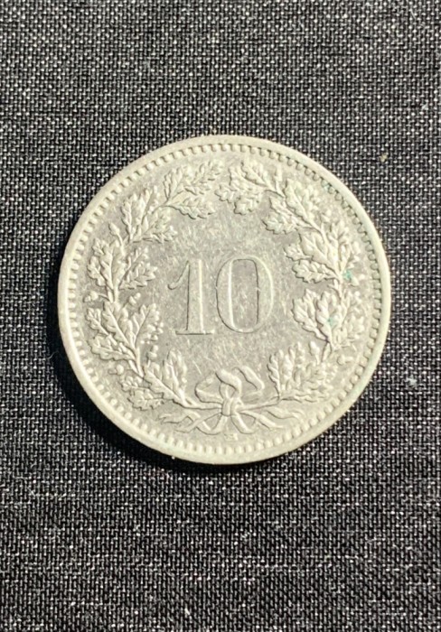 Moneda 10 rappen 1990 Elvetia