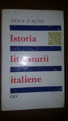 Istoria literaturii italiene- Nina Facon foto