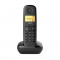 Telefon fara fir Dect Gigaset, 159 x 48 x 30 mm, 2 x AAA, autonomie convorbire 18 h, memorie 80 numere, Negru