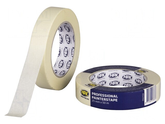 Bandă de mascare 25mm x 50m crem