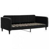 Cumpara ieftin Pat de zi, negru, 90x190 cm, catifea